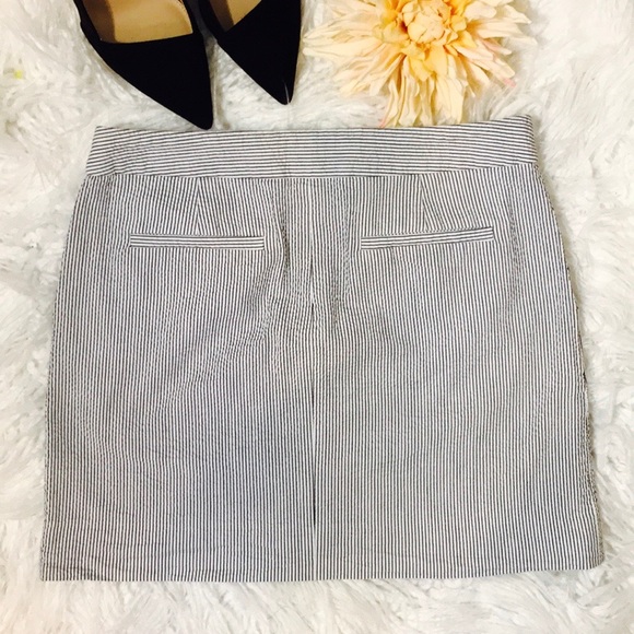 J.Crew Navy Blue & White Stripe Skirt - Picture 3 of 4